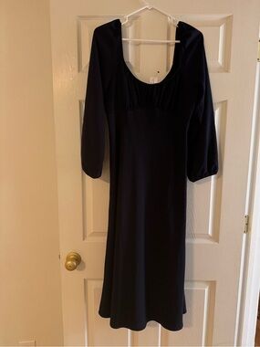 Banana republic off shoulder navy Long Sleeve Midi Dress